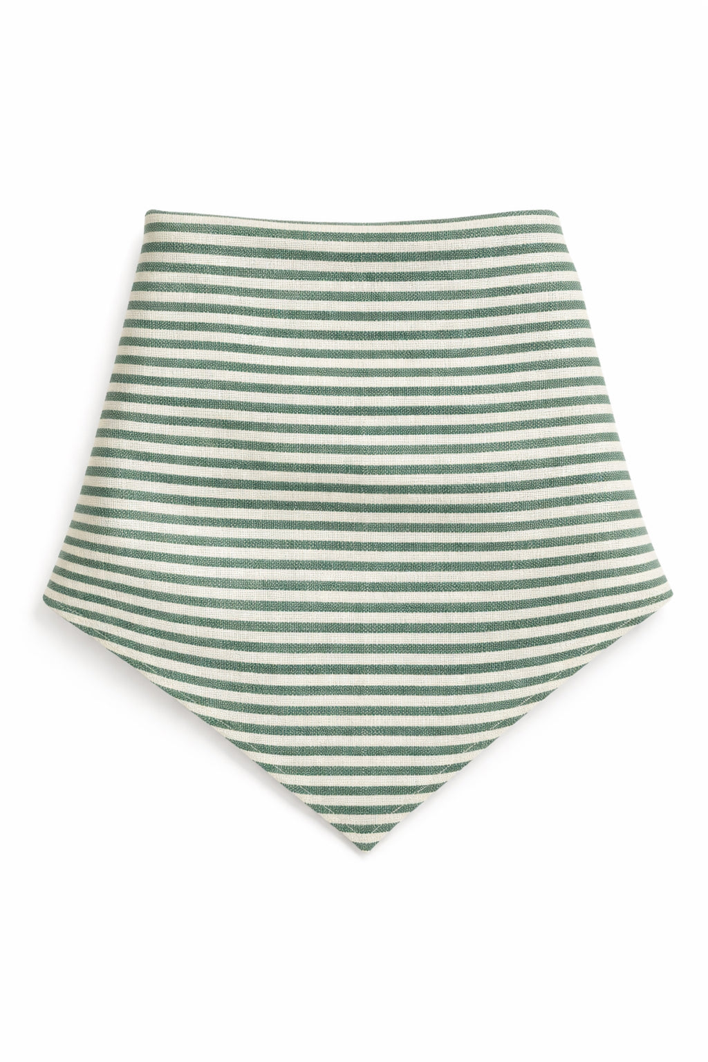 The Linen Edit – Evergreen Coast Stripe | Magnetic Linen Neck Scarf for Sun Protection