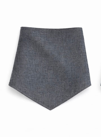 The Linen Edit – Graphite Edge | Magnetic Linen Neck Scarf for Sun Protection