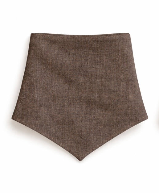 The Linen Edit – Taupe Drift | Magnetic Linen Neck Scarf for Sun Protection
