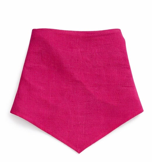 The Linen Edit – Fuchsia Tide | Magnetic Linen Neck Scarf for Sun Protection