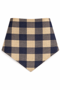 The Linen Edit – Harbor Check | Magnetic Linen Neck Scarf for Sun Protection