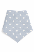 The Linen Edit – Sky Mist Dot | Magnetic Linen Neck Scarf for Sun Protection