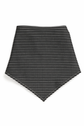 The Linen Edit – Noir Pinstripe | Magnetic Linen Neck Scarf for Sun Protection