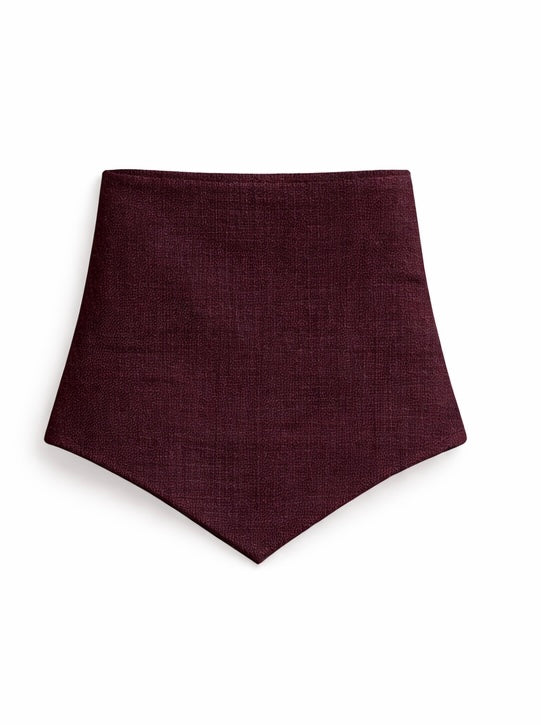 The Linen Edit – Burgundy Ember | Magnetic Linen Neck Scarf for Sun Protection