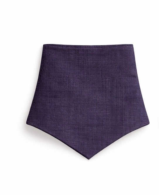 The Linen Edit – Plum Shadow | Magnetic Linen Neck Scarf for Sun Protection