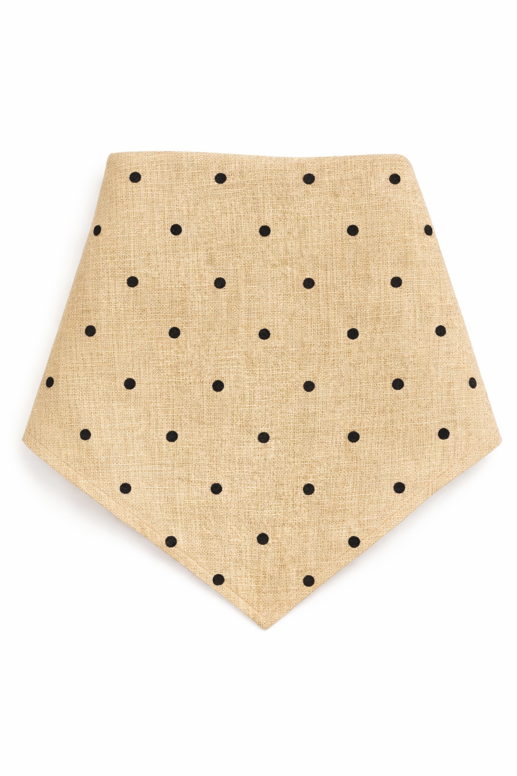 The Linen Edit – Sandy Noir Dot | Magnetic Linen Neck Scarf for Sun Protection