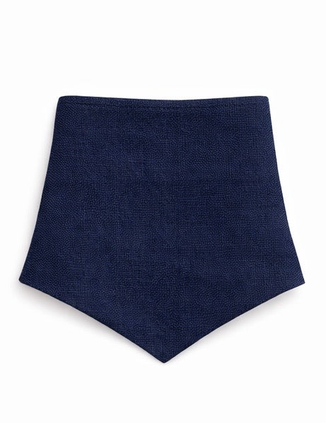 The Linen Edit – Harbor Navy | Magnetic Linen Neck Scarf for Sun Protection