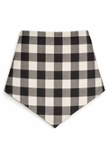 The Linen Edit – Harbor Check | Magnetic Linen Neck Scarf for Sun Protection
