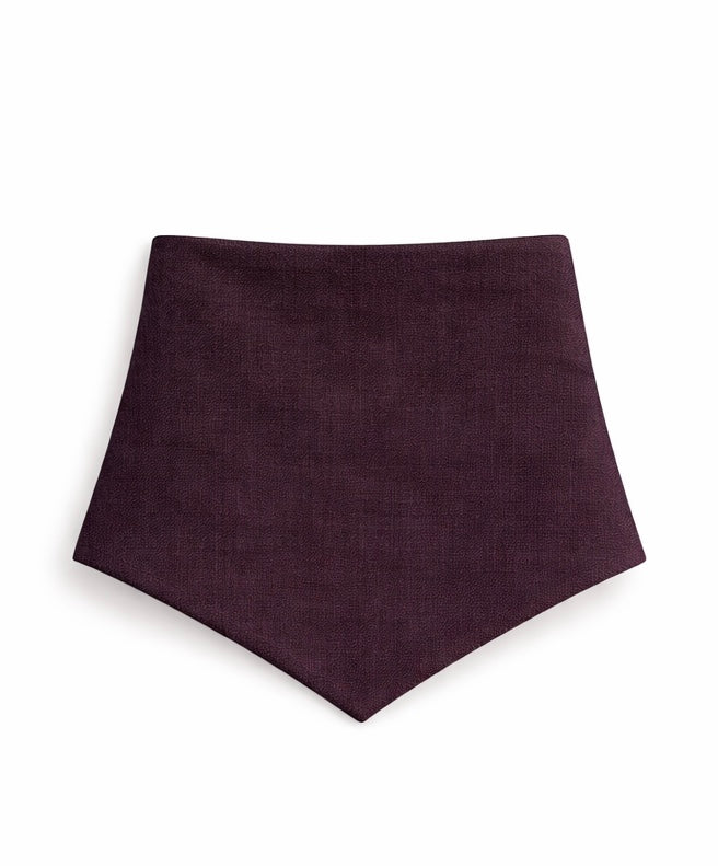 The Linen Edit – Midnight Plum | Magnetic Linen Neck Scarf for Sun Protection